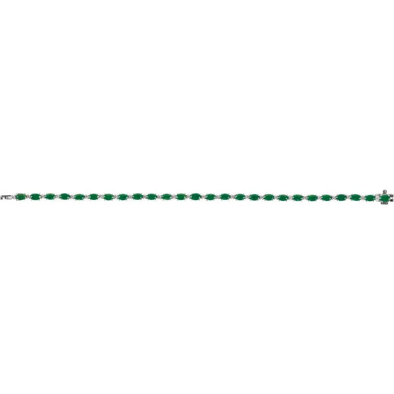 Verdure de Versailles, Emerald Diamond Line Bracelet