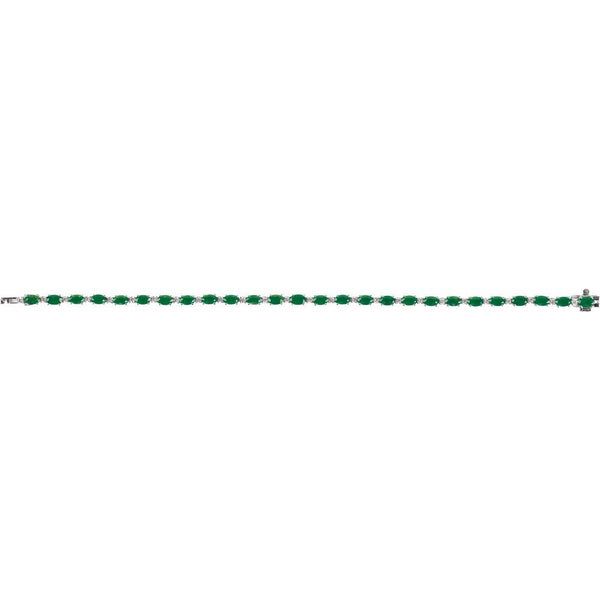 Verdure de Versailles, Emerald Diamond Line Bracelet