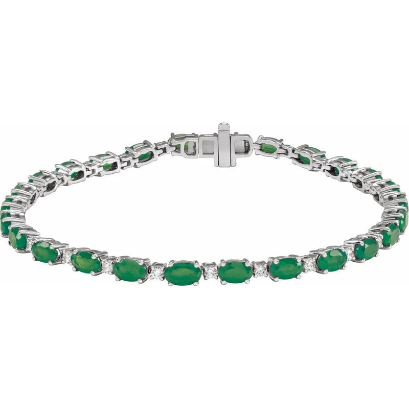 Verdure de Versailles, Emerald Diamond Line Bracelet