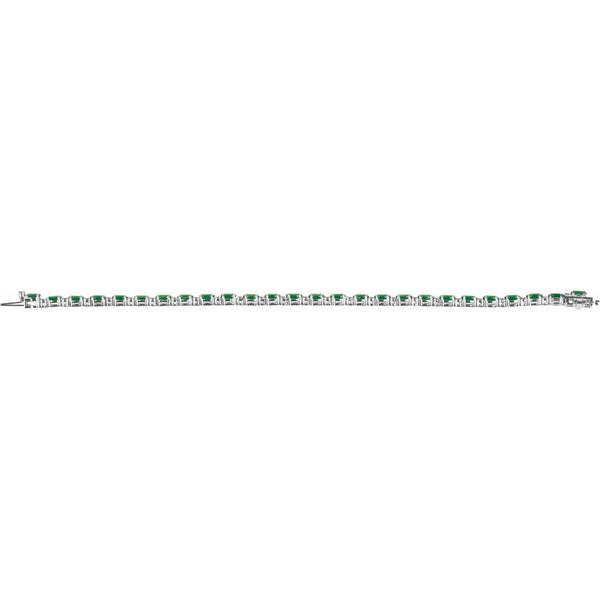Verdure de Versailles, Emerald Diamond Line Bracelet