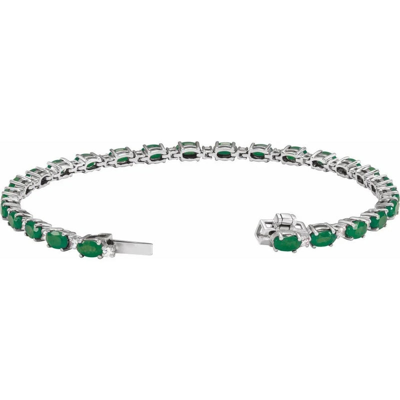 Verdure de Versailles, Emerald Diamond Line Bracelet