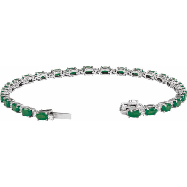 Verdure de Versailles, Emerald Diamond Line Bracelet