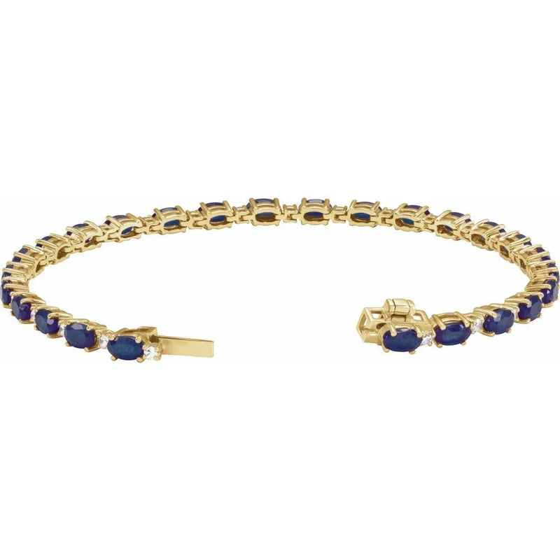 Éclat de Montmartre, Blue Sapphire & Diamond Tennis Bracelet