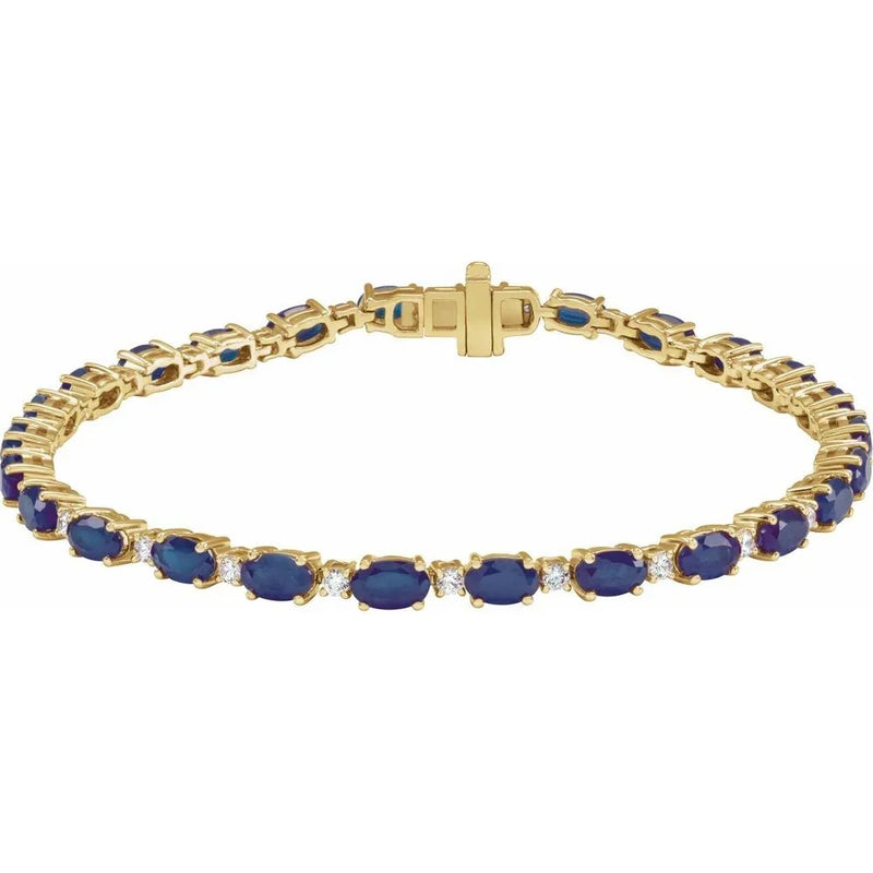 Éclat de Montmartre, Blue Sapphire & Diamond Tennis Bracelet