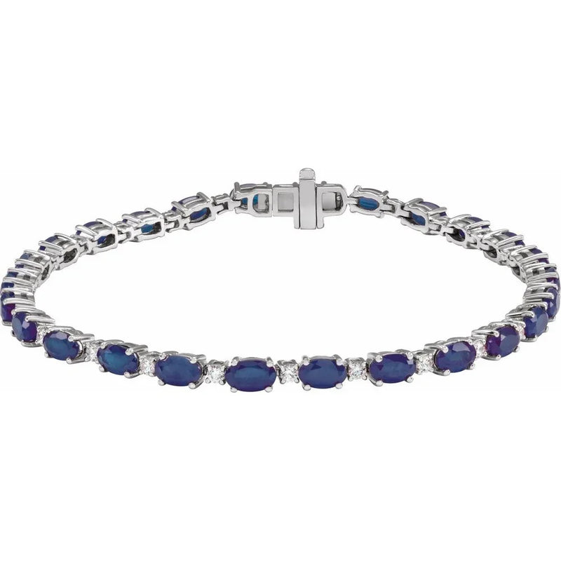Éclat de Montmartre, Blue Sapphire & Diamond Tennis Bracelet
