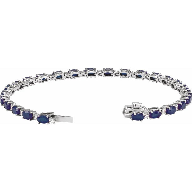 Éclat de Montmartre, Blue Sapphire & Diamond Tennis Bracelet