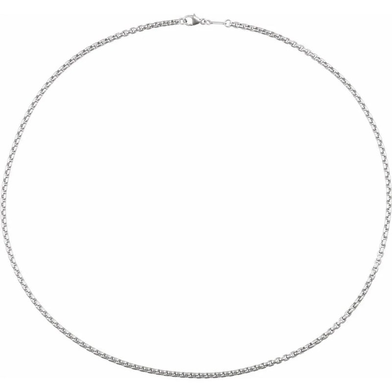 Maille de Place Vendôme, White Gold Rounded Box Necklace