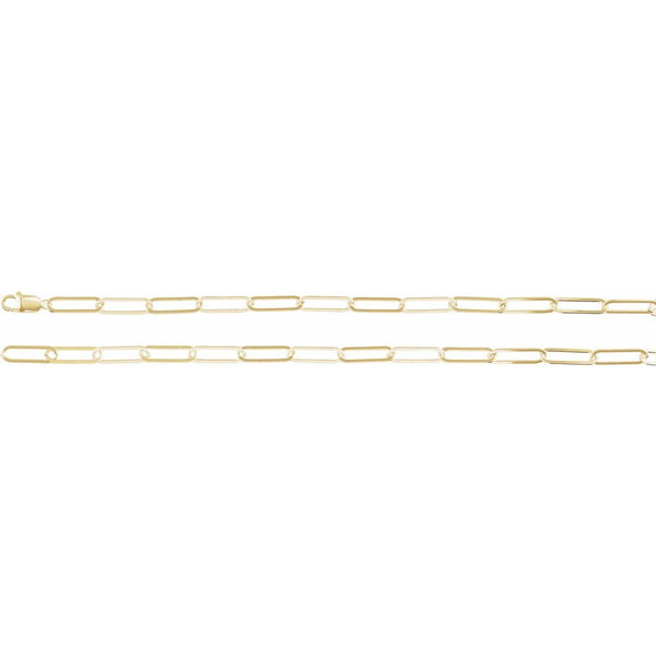La Lumière de la Seine, 14K Yellow Gold Paperclip Chain