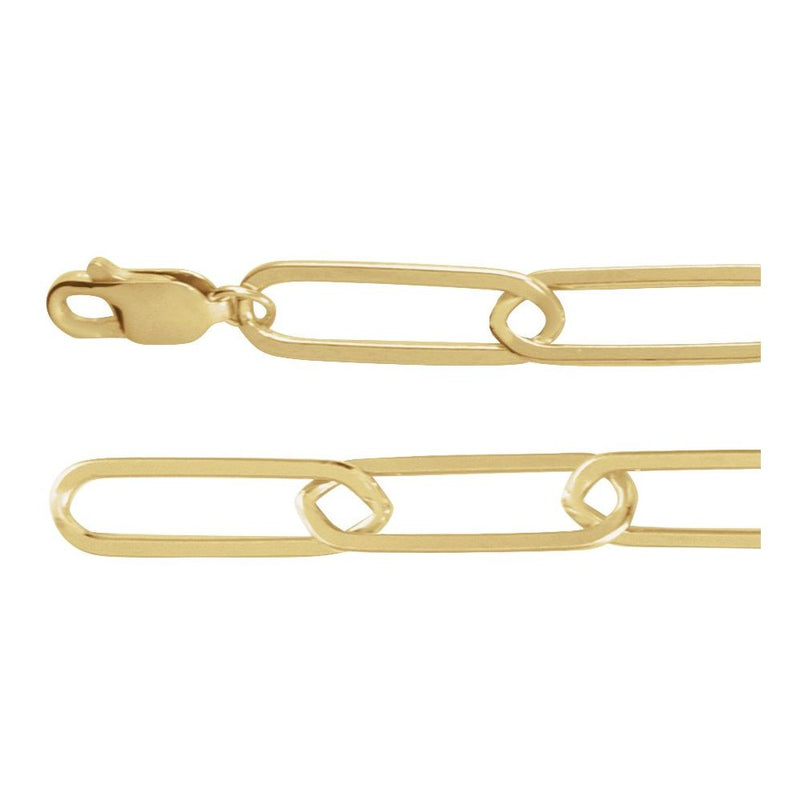 14K Yellow Gold Paperclip-Style Chain