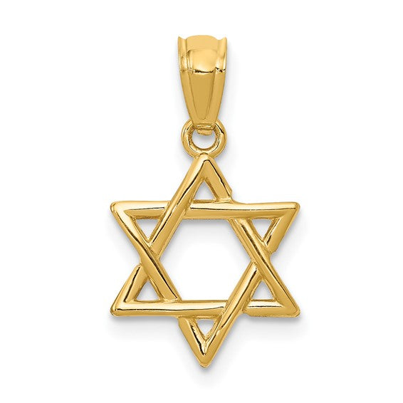 L'Etoile, Small Yellow Gold Star of David Pendant