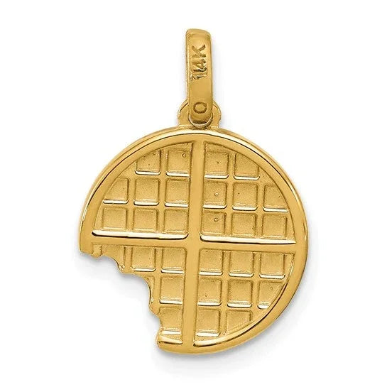 Le Gaufre de Montmartre, 14K Gold Waffle Pendant