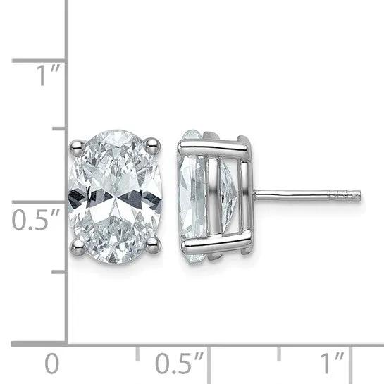 Les Etoiles de Madeleine, 6 CTW Oval Diamonds Earrings Studs