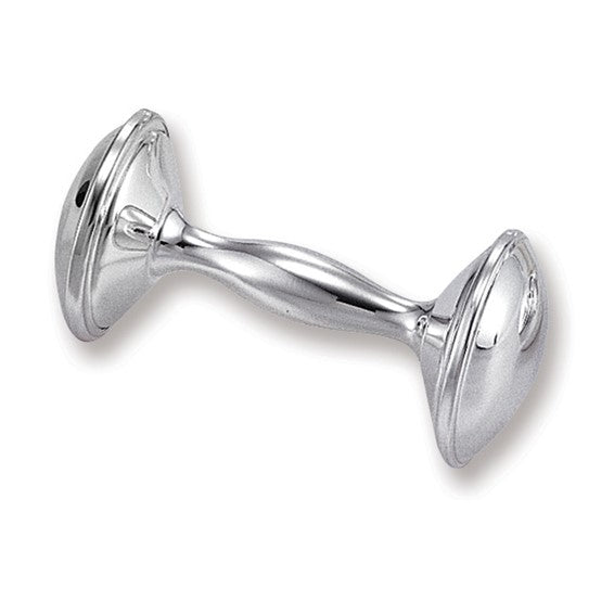 Argent de Seine, Silver-Plated Dumbbell Baby Rattle