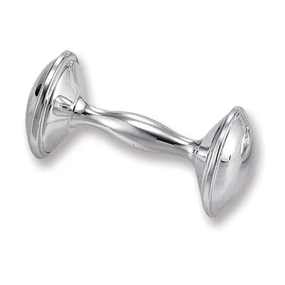 Argent de Seine, Silver-Plated Dumbbell Baby Rattle