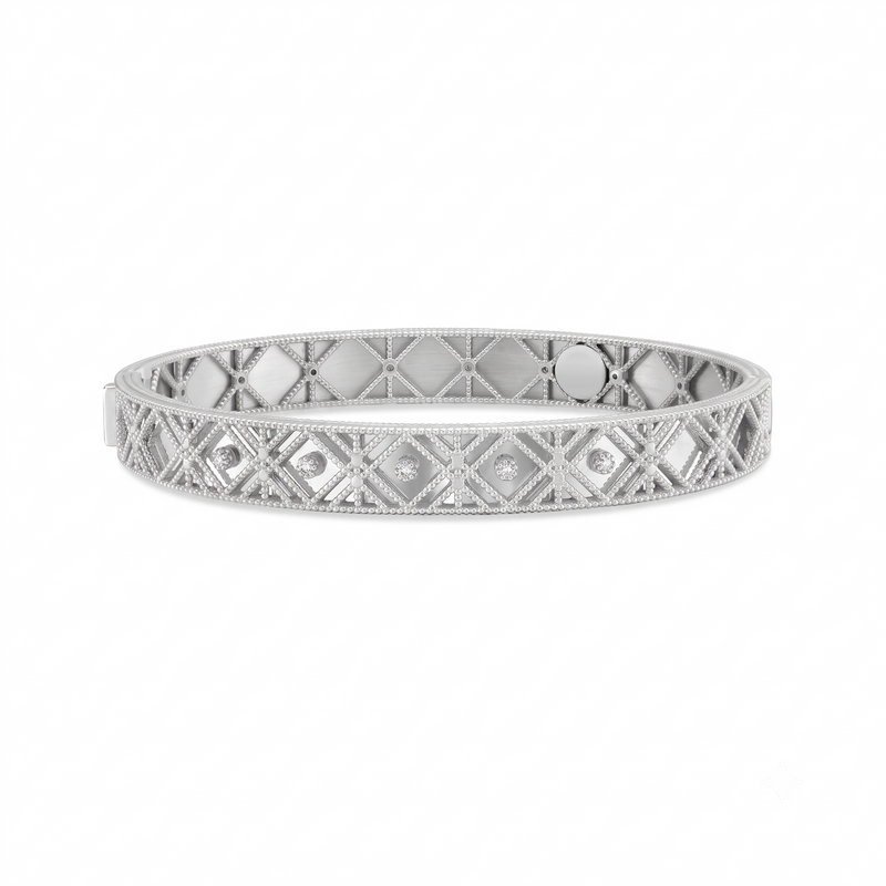 Les Petits Croix, White Gold Diamond Bracelet