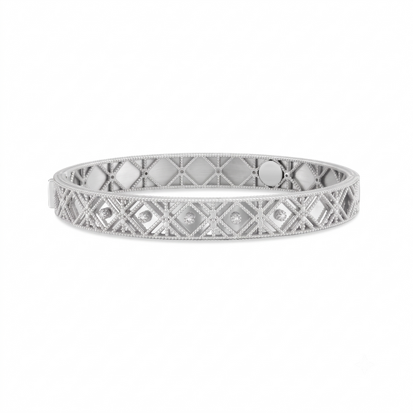 Les Petits Croix, White Gold Diamond Bracelet