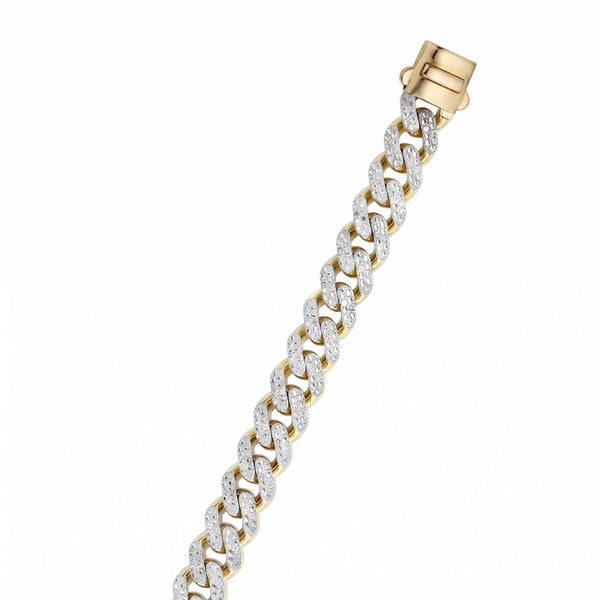 Étincelle de Versailles, Gold Diamond Cuban Bracelet