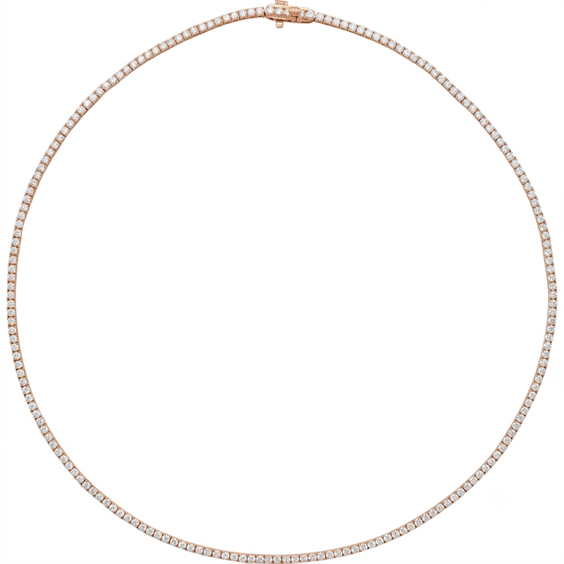 Classic Diamond Tennis Necklace 5 7/8 CTW Line 16"