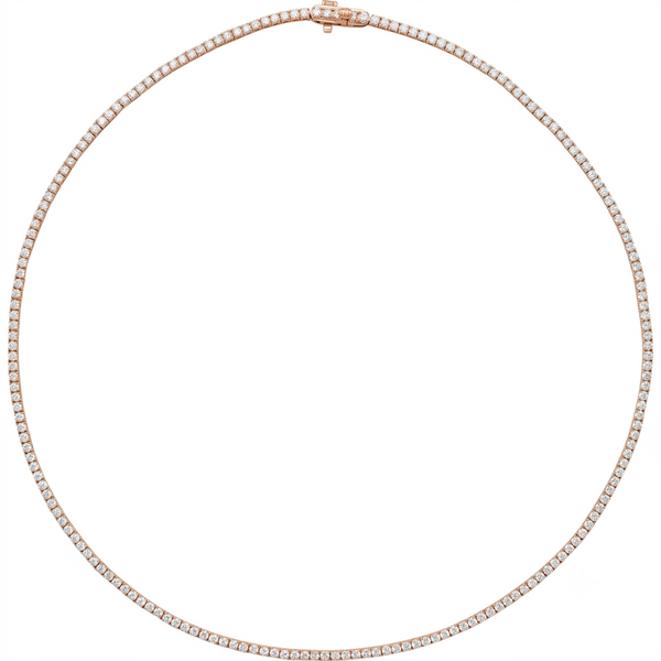 Classic Diamond Tennis Necklace 5 7/8 CTW Line 16"