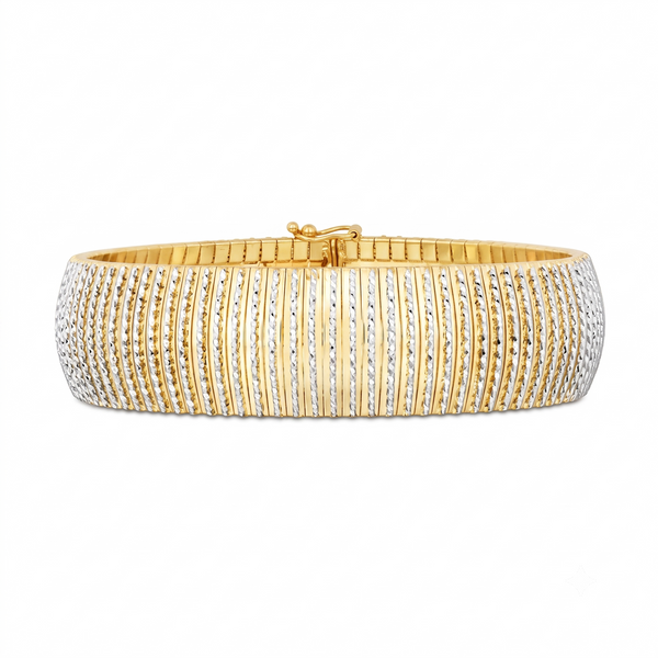 Bold Diamanté Flexible Bracelet, 14K Yellow Gold