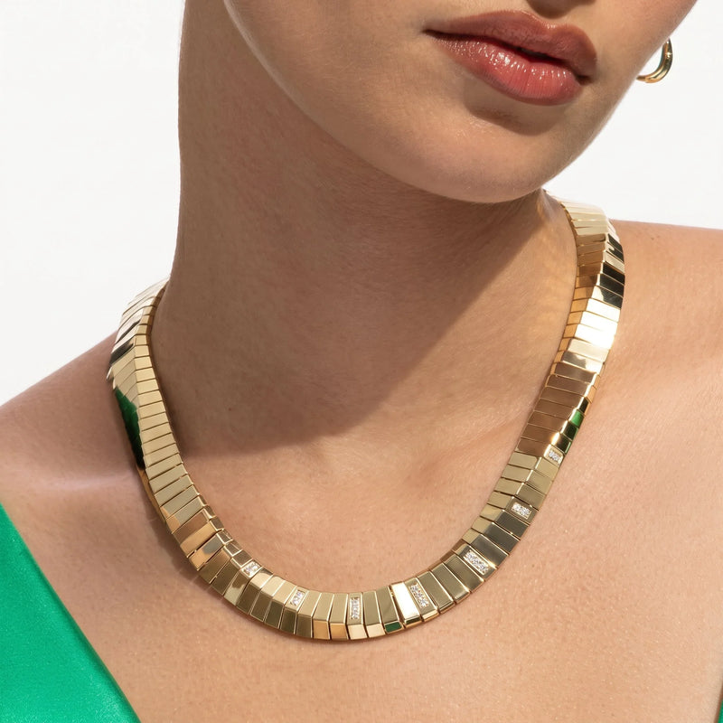 Rayon de Place Vendôme, Gold Diamond Articulated Collar