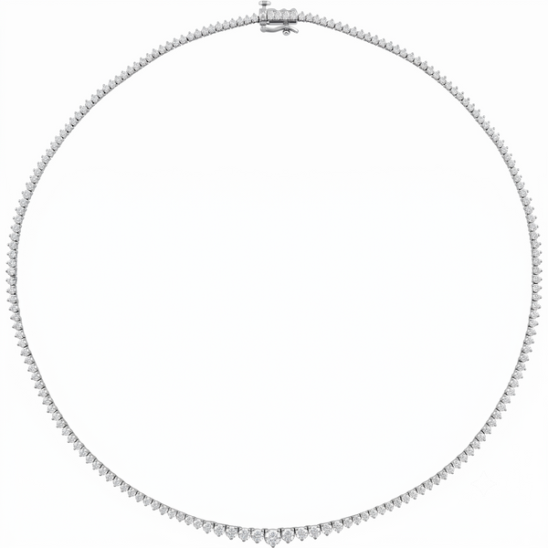 Graduated Diamond Tennis Necklace 6 5/8 CTW