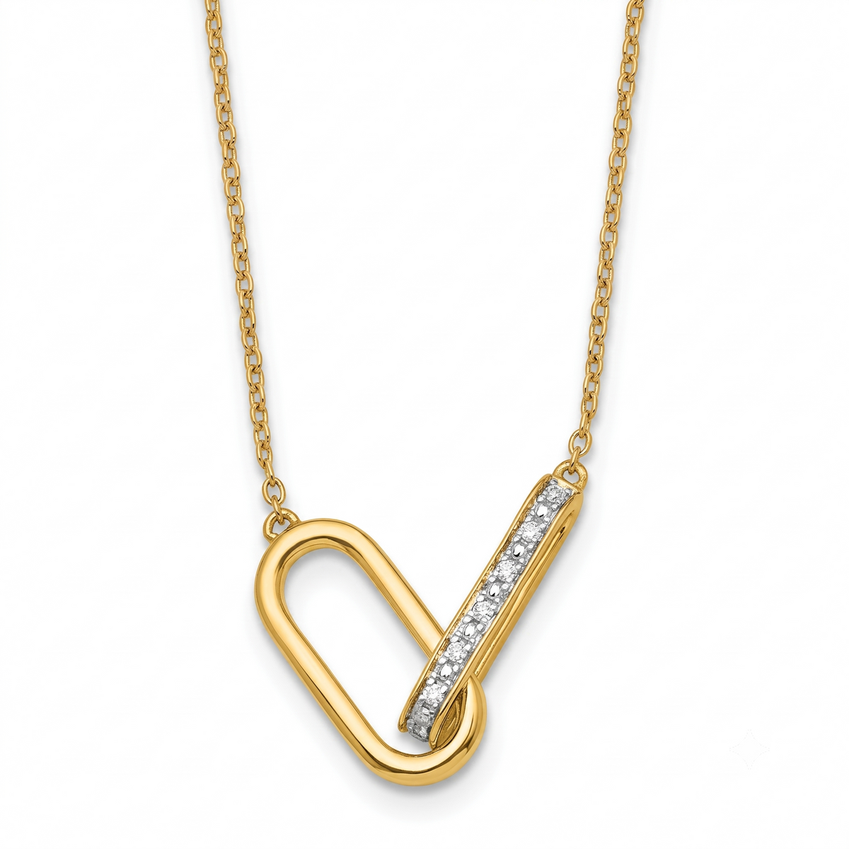 Maillons d'Éclat, Yellow Gold Diamond Link Necklace