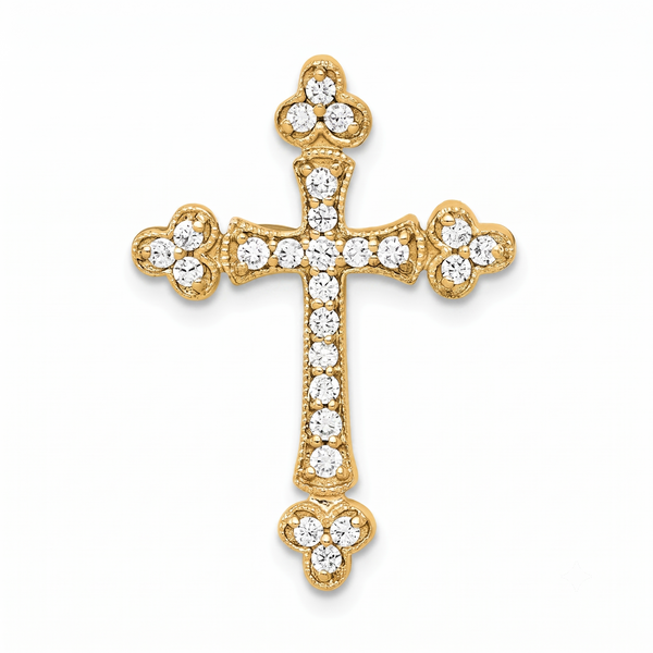 La Sainte Croix, Yellow Gold Diamond Cross Pendant