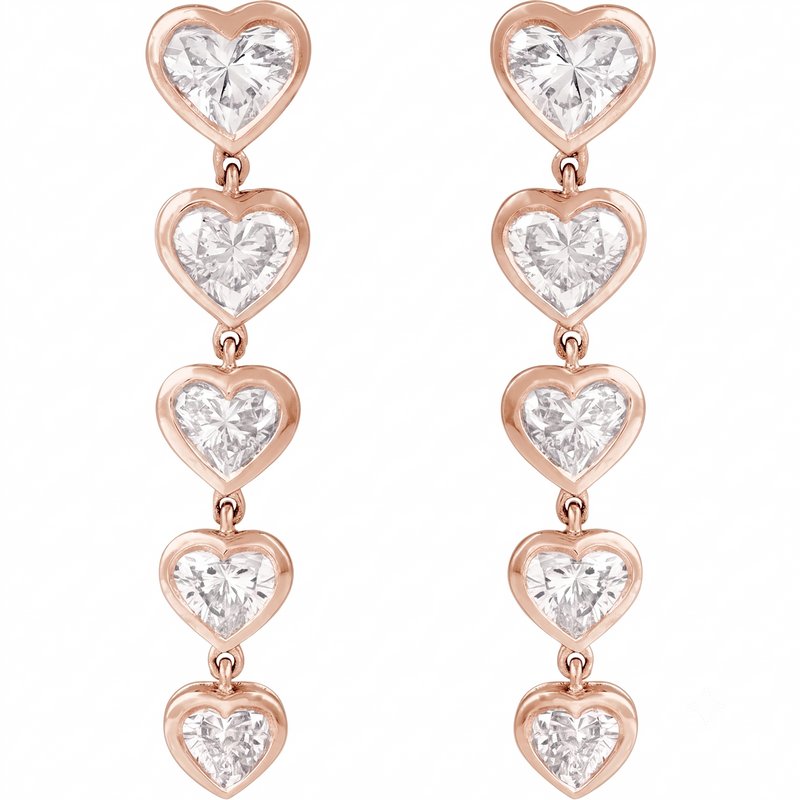 Les Petits Coeurs Heart Lab-Grown Diamond Earrings