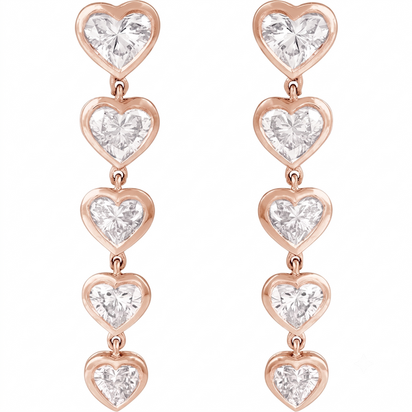 Les Petits Coeurs Heart Lab-Grown Diamond Earrings
