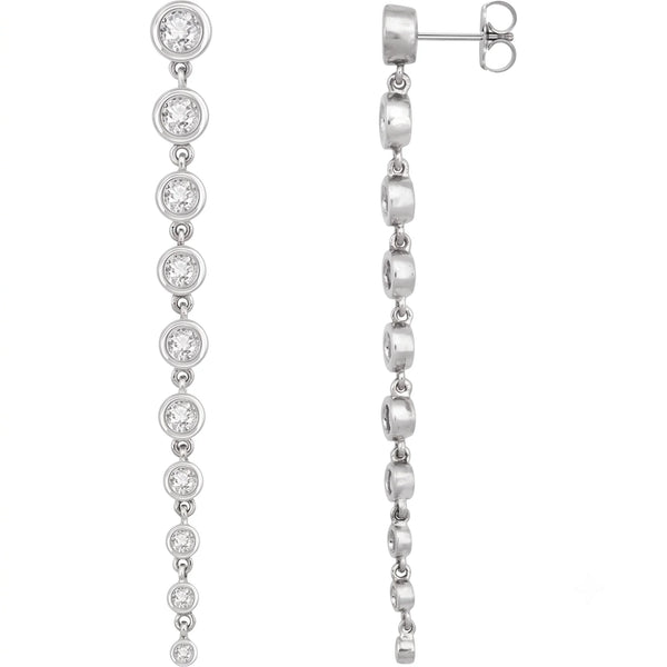 Étincelle de Montmartre, Diamond Bezel Dangle Earrings