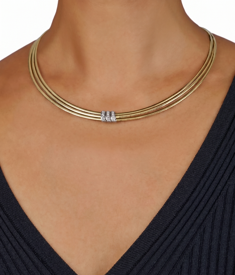 Diamonds Triple-Row Necklace (17")