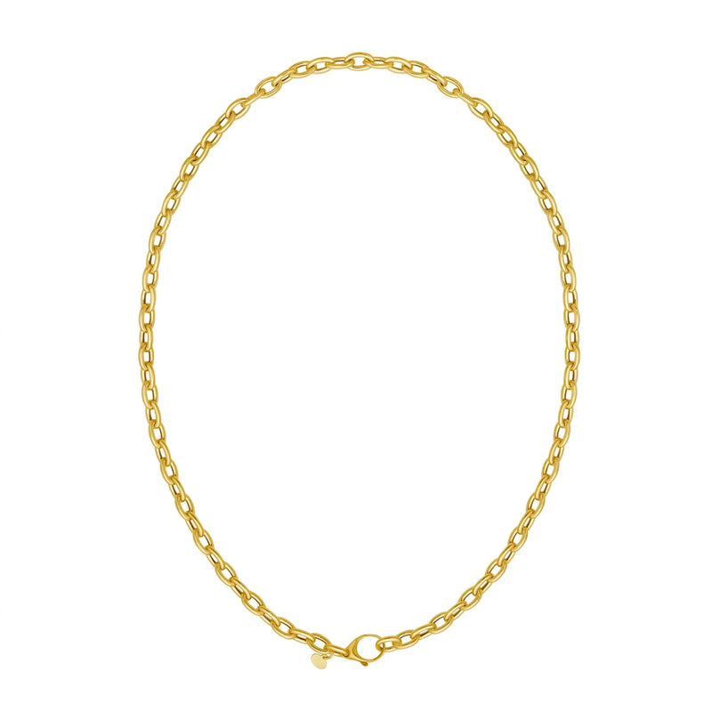 L'Enchantement de la Seine, 14K Gold Lock Charm Necklace