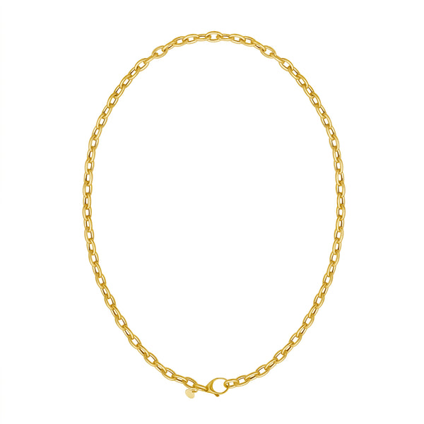 L'Enchantement de la Seine, 14K Gold Lock Charm Necklace