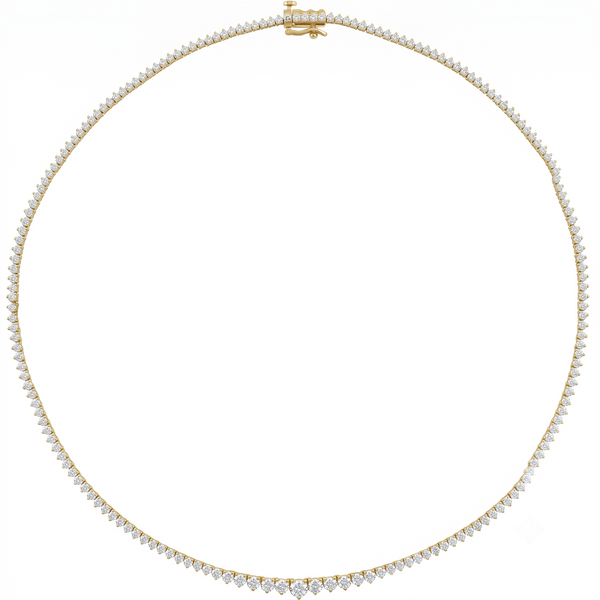 Graduated Diamond Tennis Necklace 6 5/8 CTW