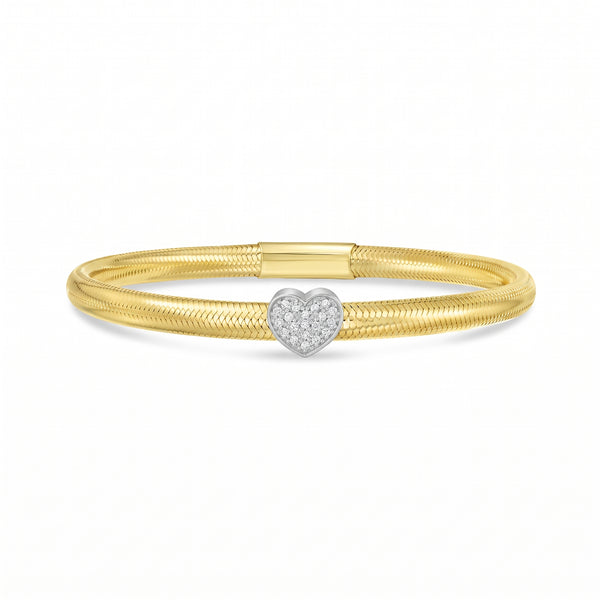 Cœur de Versailles, Diamond Two-Tone Heart Mesh Bracelet