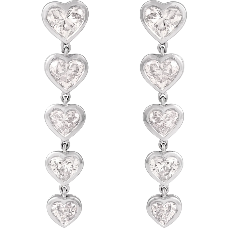 Les Petits Coeurs Heart Lab-Grown Diamond Earrings