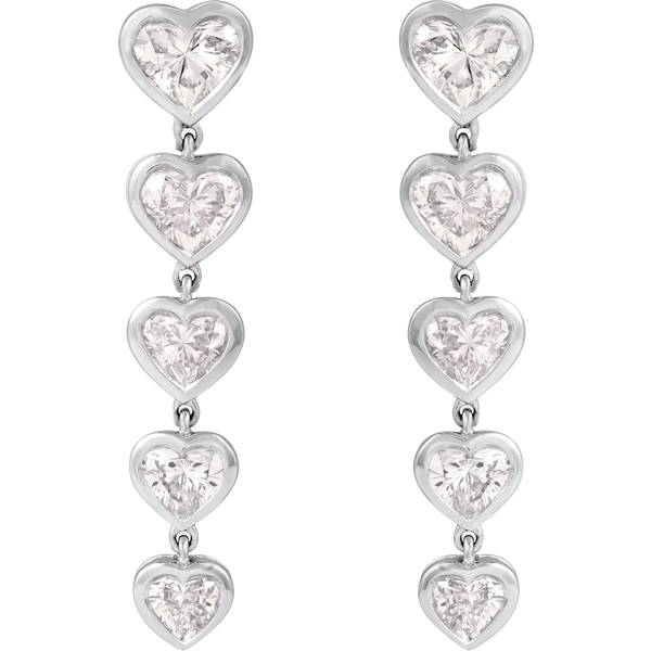 Les Petits Coeurs Heart Lab-Grown Diamond Earrings