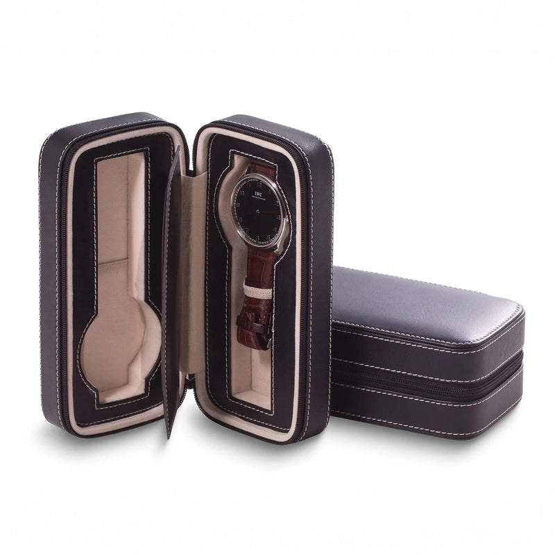 L'Étui de Chevilly, Leather & Velour Watch Travel Case
