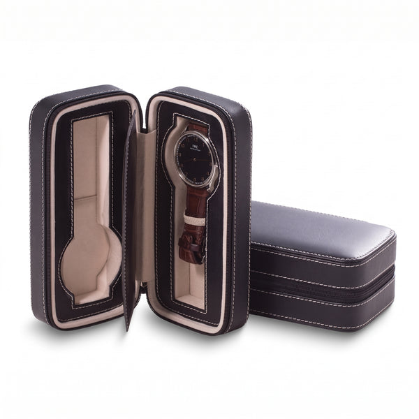 L'Étui de Chevilly, Leather & Velour Watch Travel Case