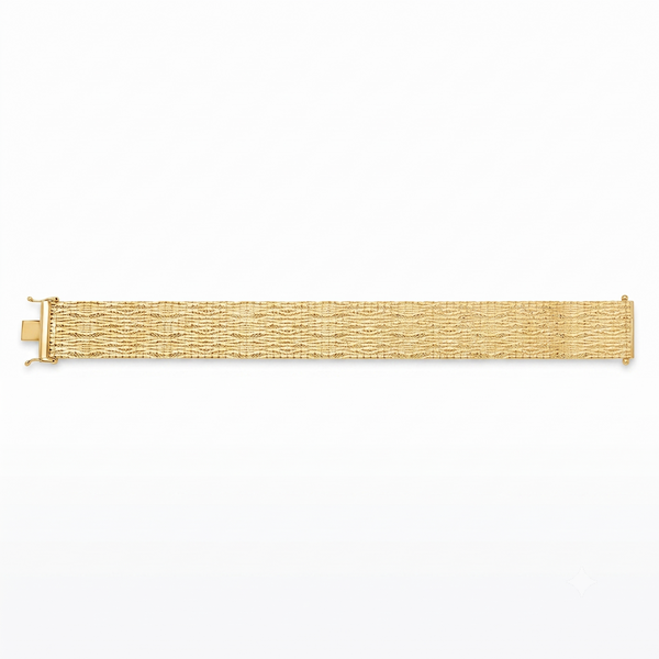 Glacé du Mont-Blanc, 14K Yellow Gold Diamond-Cut Bracelet
