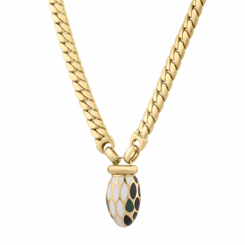Le Serpent Curb Link Necklace (18")