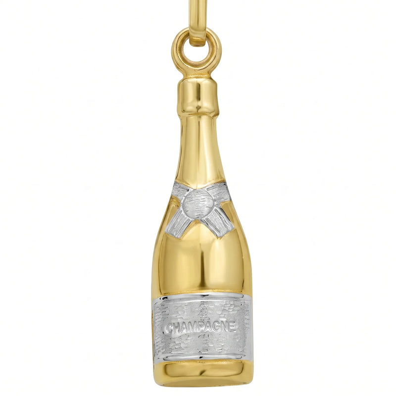 Le Mousseux de Reims, 14K Gold Champagne Bottle Charm