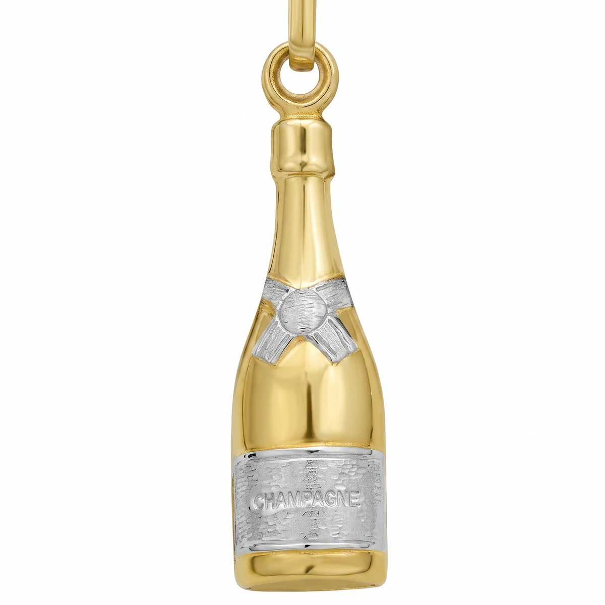 Le Mousseux de Reims, 14K Gold Champagne Bottle Charm