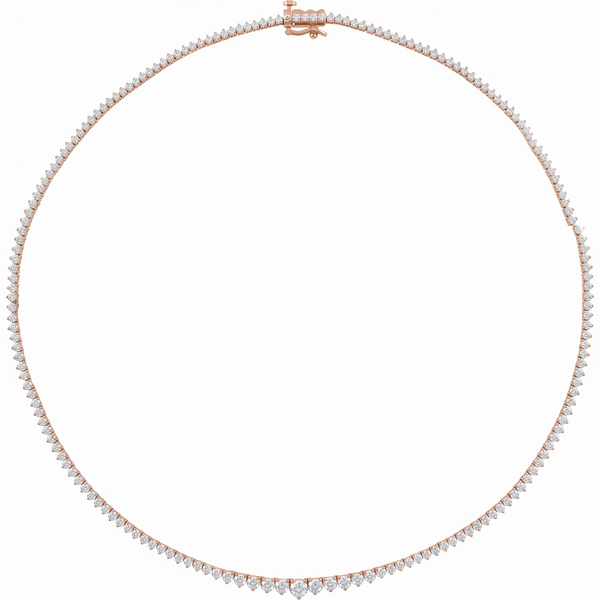 Graduated Diamond Tennis Necklace 6 5/8 CTW