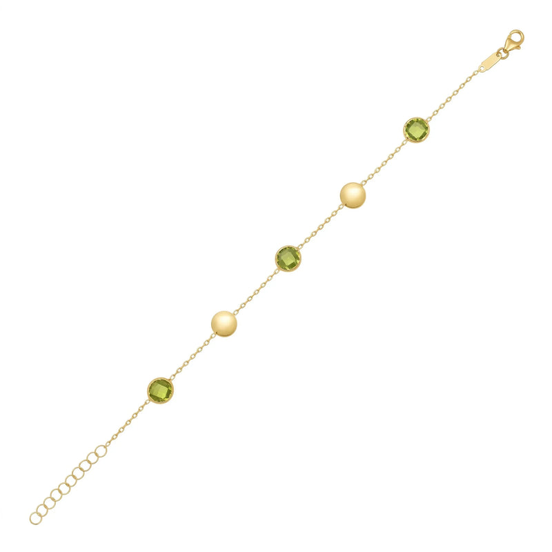 Éclat du Jardin de Giverny, Peridot Station Bracelet