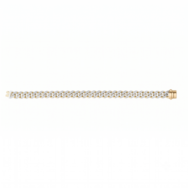 Étincelle de Versailles, Gold Diamond Cuban Bracelet