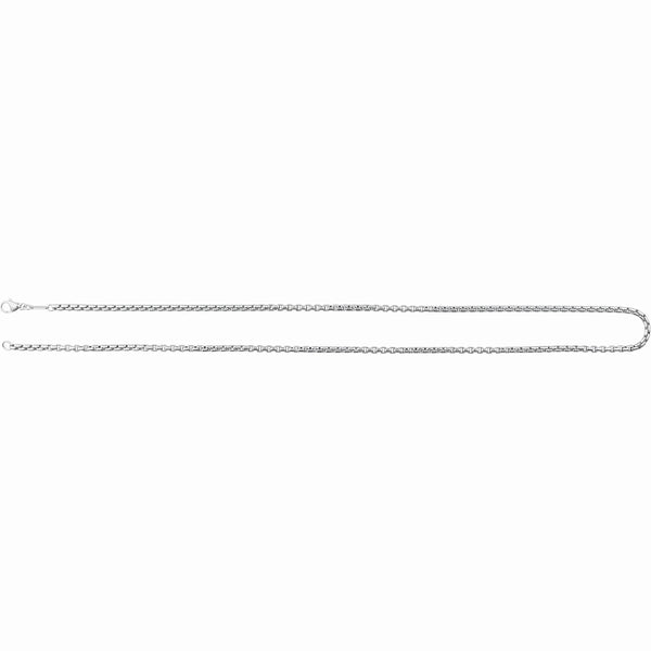 L'Ombre des Tuileries, White Gold Box Chain Necklace