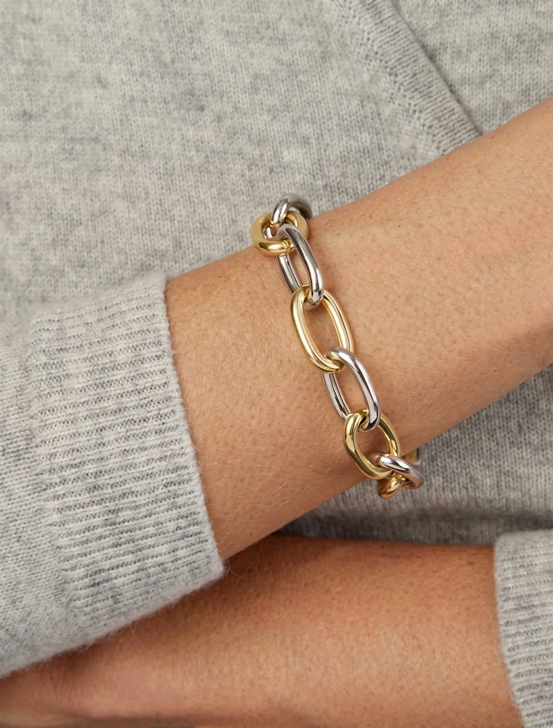 Reflet de Place Vendôme, Sterling Silver & Gold Link Bracelet