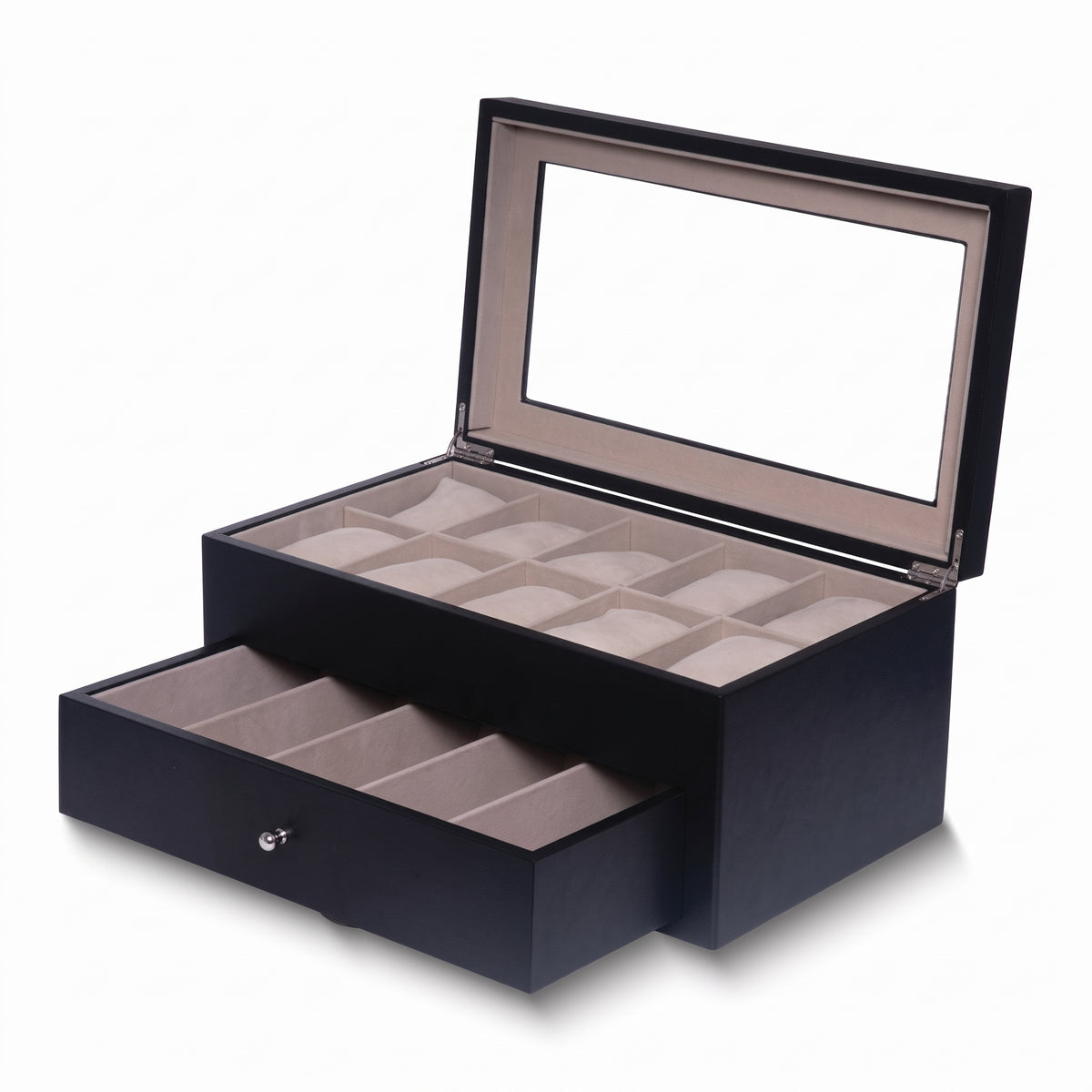Lumière de Louvre, Matte Black Glass Jewelry Collector Valet
